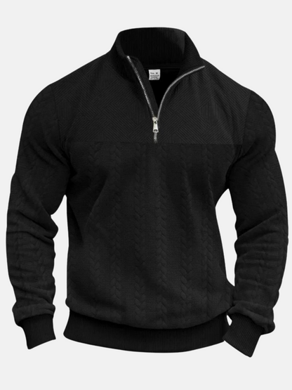 Mistrève | Pull Zippé Homme  – Col Montant Structuré & Intérieur Doux