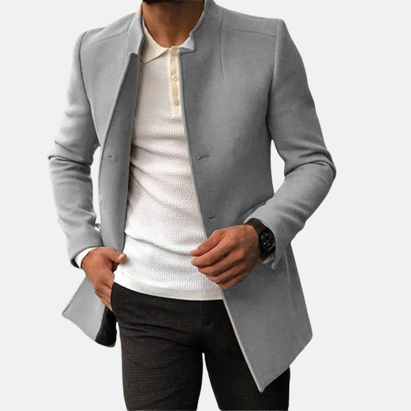 Mistrève | Manteau Long Homme Élégant – Chic Intemporel