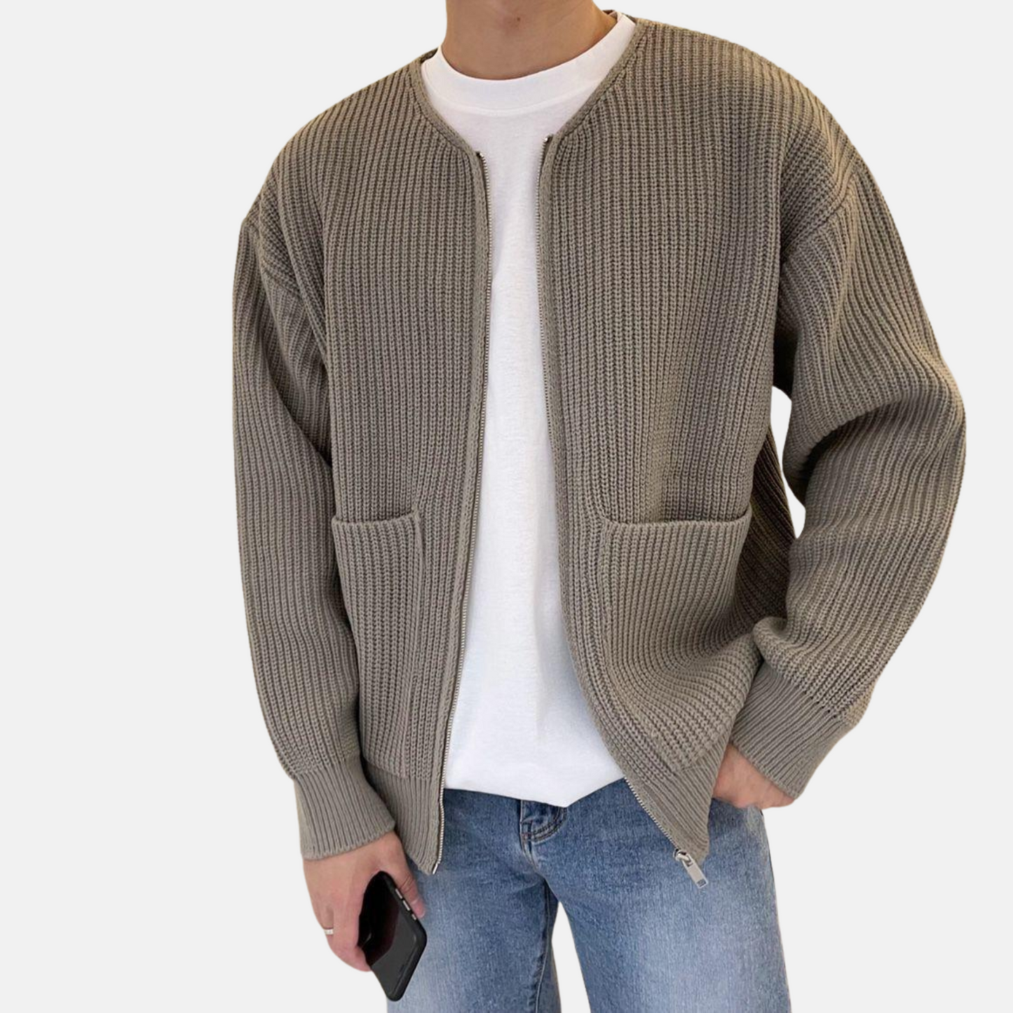 Mistrève | Cardigan Homme en Maille Premium – Style Moderne et Confort Élégant