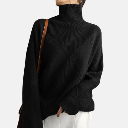 Mistrève | Pull Col Roulé Femme en Cachemire – Chaleur Douce et Élégance Moderne