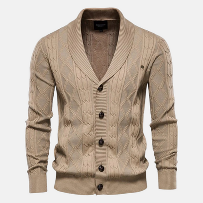 Mistrève | Cardigan Rétro 60’s en Maille Waffle – Style Intemporel et Confort