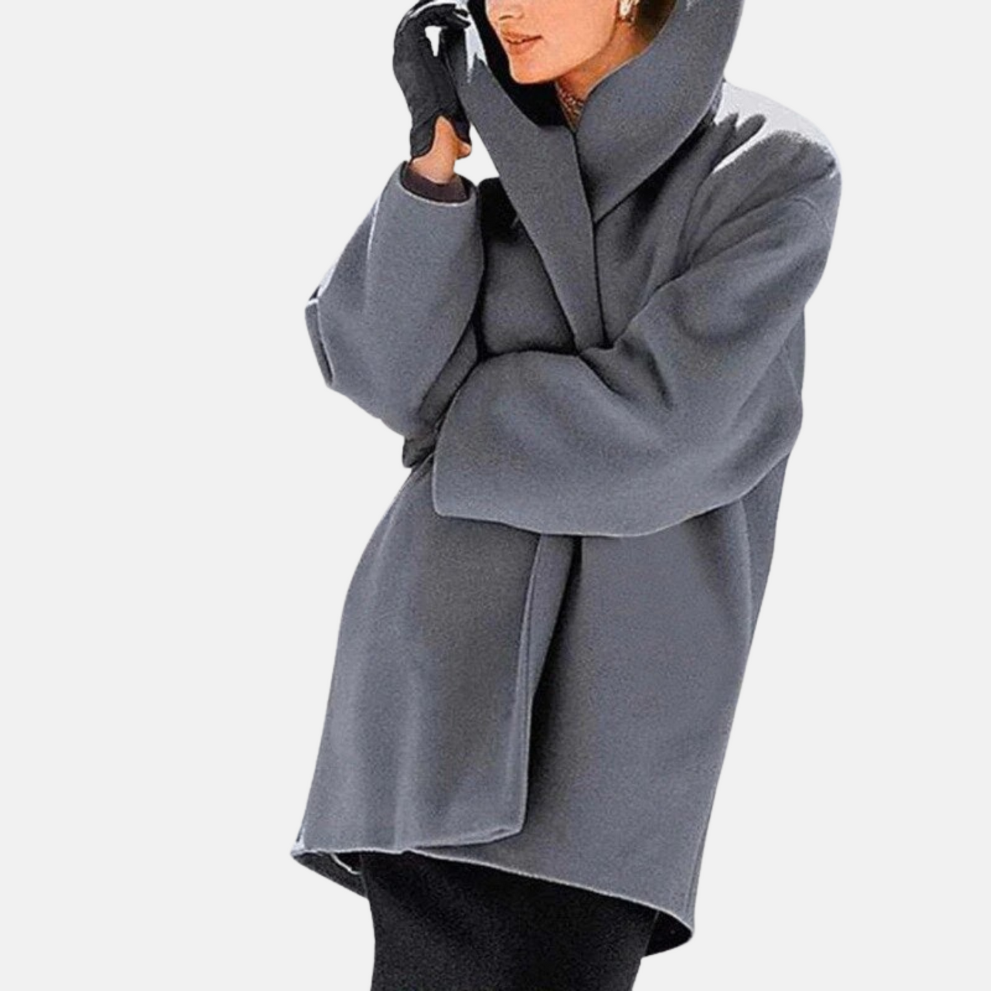 Mistrève | Manteau Femme en Laine à Large Col – Chaleur Hivernale & Élégance Intemporelle