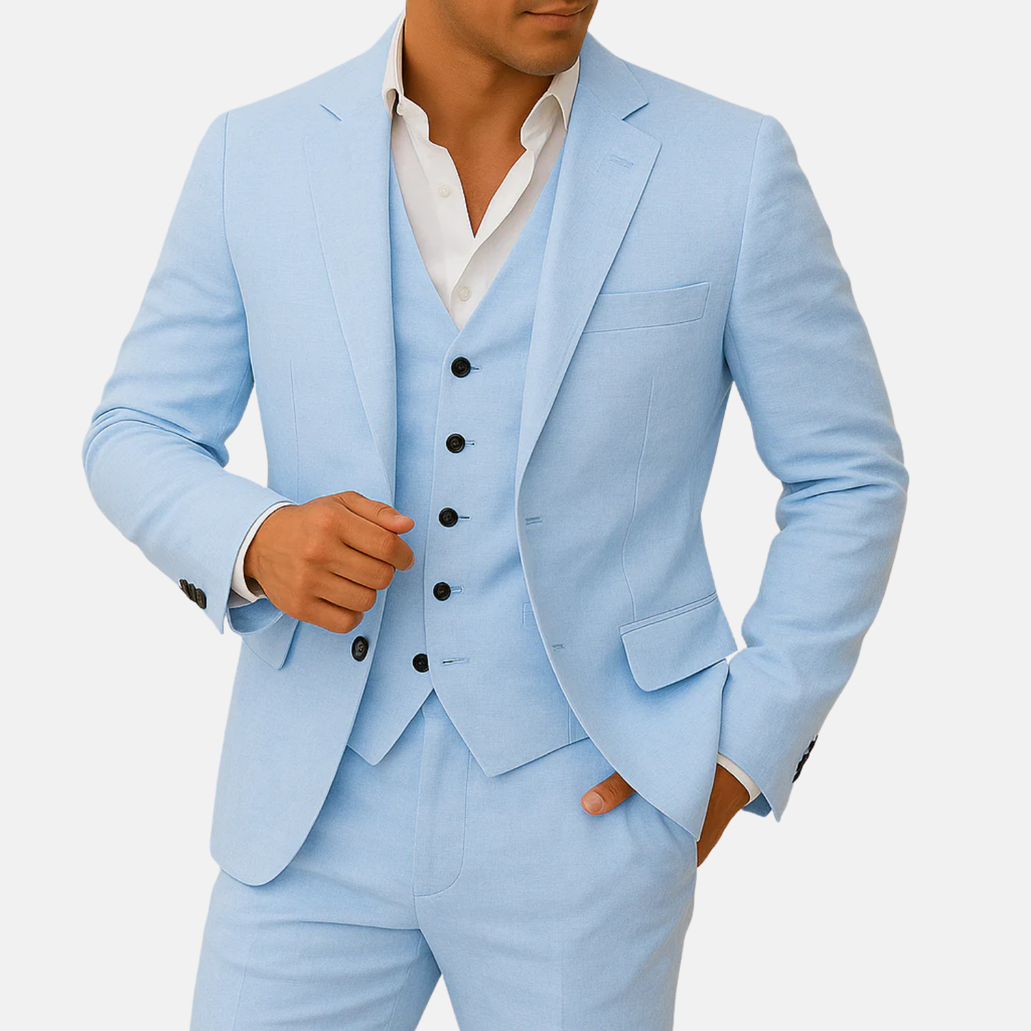 Mistrève | Costume en Lin 3 Pièces pour Homme