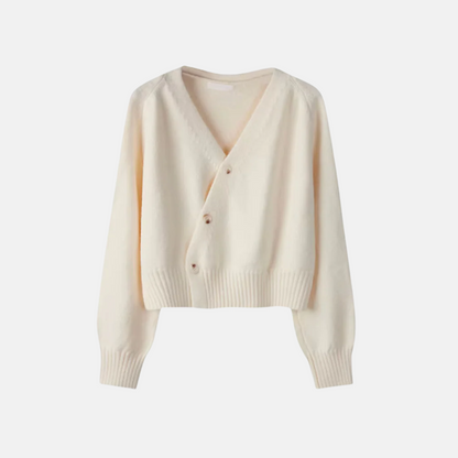 Mistrève | Cardigan en laine mérinos col V – Élégance moderne et confort raffiné