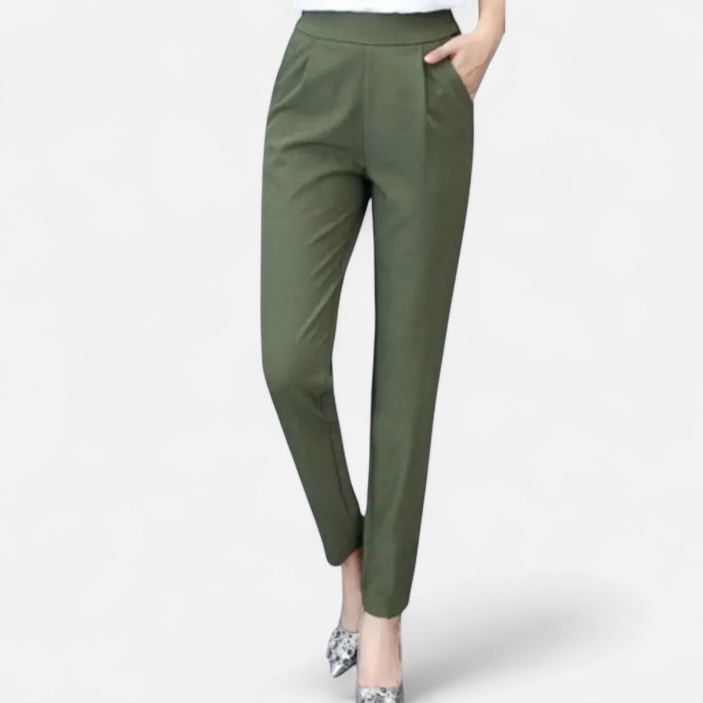 Mistrève | Pantalon Femme Harem Plissé Slim – Élégance Fluide & Poche Fonctionnelle