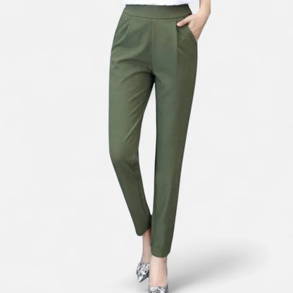 Mistrève | Pantalon Femme Harem Plissé Slim – Élégance Fluide & Poche Fonctionnelle