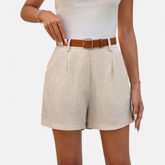 Mistrève | Short Ceinturé Femme – Élégance Décontractée, Confort Naturel