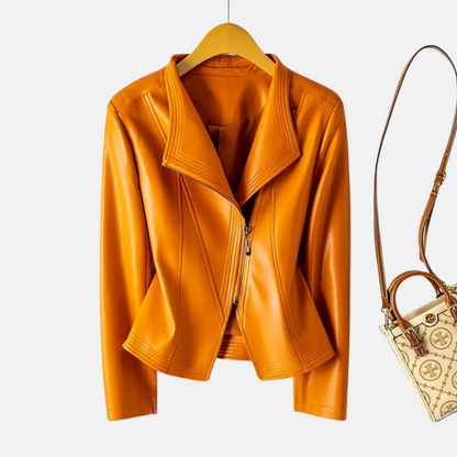 Mistrève | Veste Femme Cuir – Élégance Moderne & Audace Structurée
