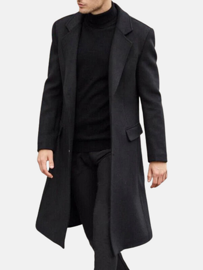 Mistrève | Manteau Long en Laine Homme –  Élégance Formelle