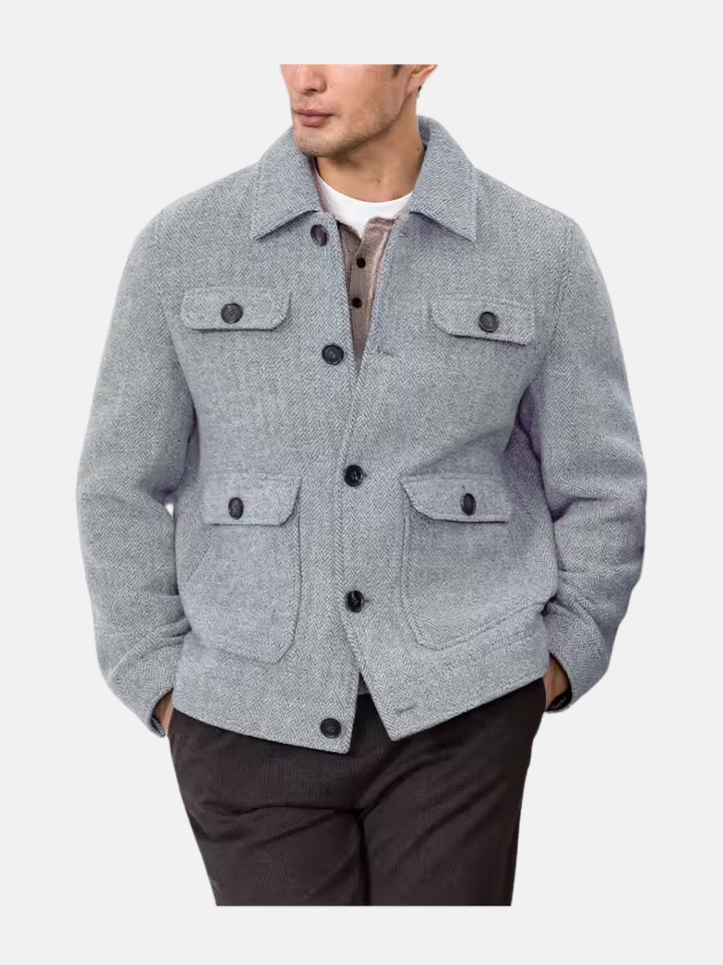 Mistrève | Herren Chevron-Muster Blazer – Klassische Eleganz und lässiger Stil