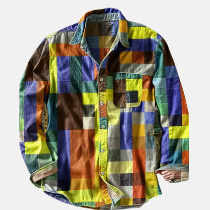 Mistrève | Chemise Patchwork Décontractée pour Homme