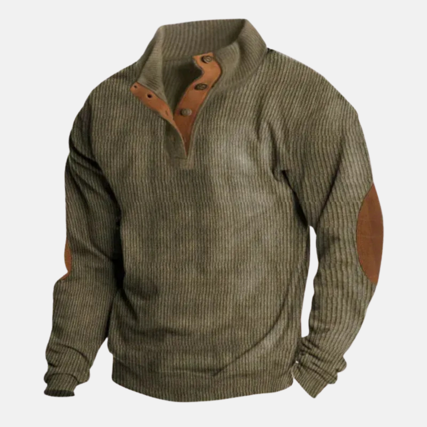 Mistrève | Pull en Maille Homme avec Coudières – Élégance Rustique et Confort Moderne