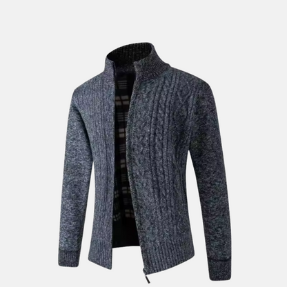 Mistrève | Gilet Tricoté Épais Homme – Col Montant, Chaud & Élégant pour l’Hiver