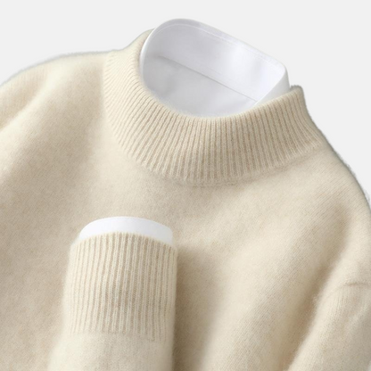 Mistrève | Pull Homme en Cachemire à Col Montant – Élégance Discrète et Chaleur Intemporelle