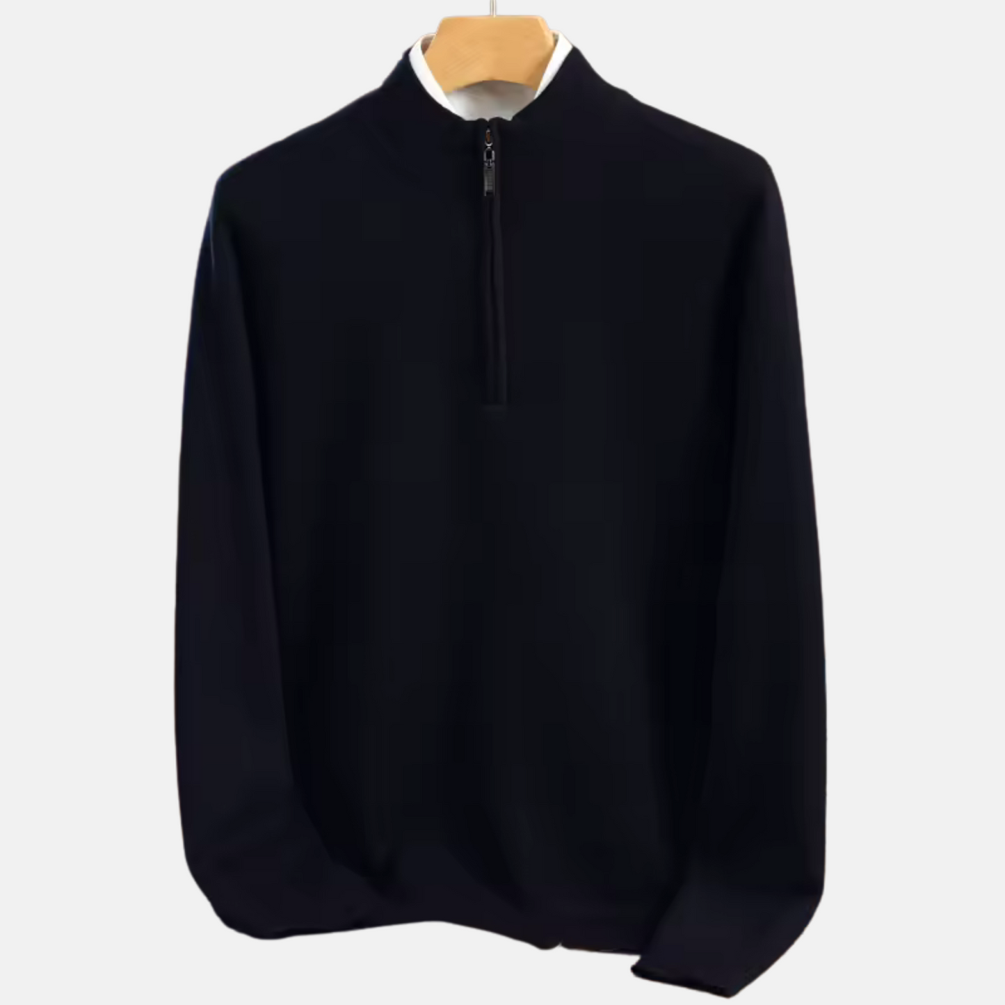 Mistrève | Pull Homme en Laine Mérinos – Demi-Col Zippé & Confort Business Décontracté