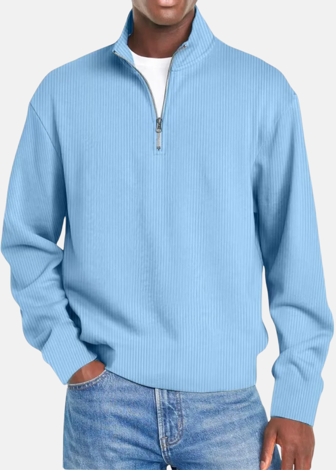 Mistrève | Polo Homme Zippé à Rayures –  Élégance Décontractée