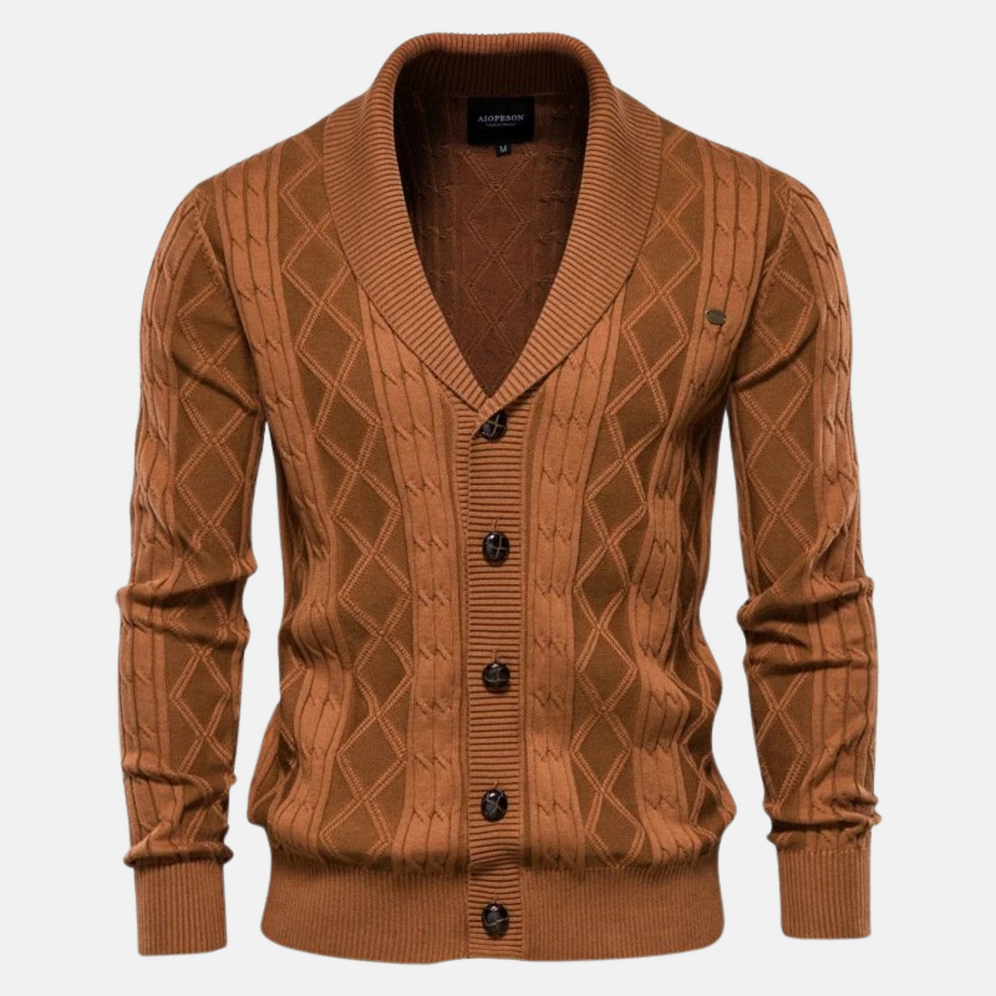 Mistrève | Cardigan Rétro 60’s en Maille Waffle – Style Intemporel et Confort