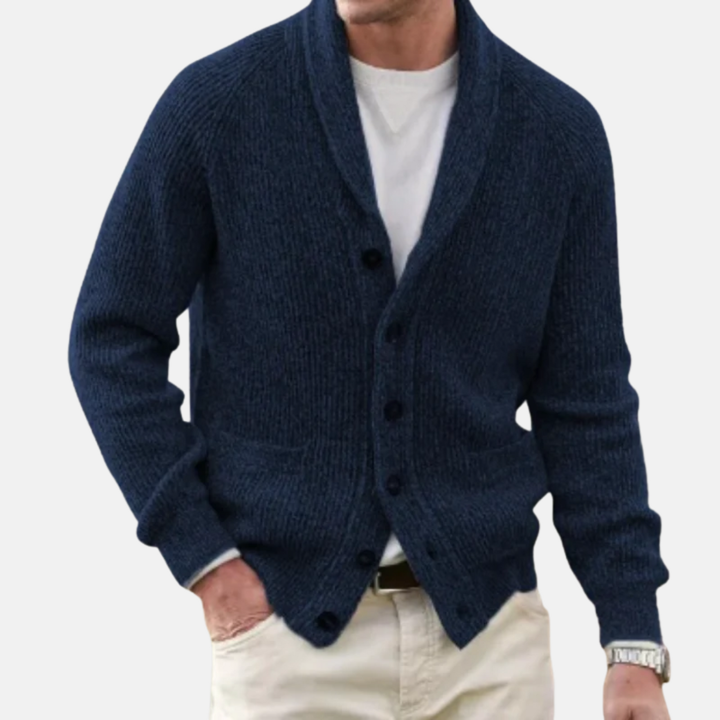 Mistrève | Cardigan Homme en Laine Vintage Col V – Chaleur et Élégance Intemporelles