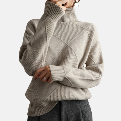 Mistrève | Pull Col Roulé Femme en Cachemire – Chaleur Douce et Élégance Moderne
