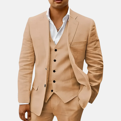 Mistrève | Costume en Lin 3 Pièces pour Homme
