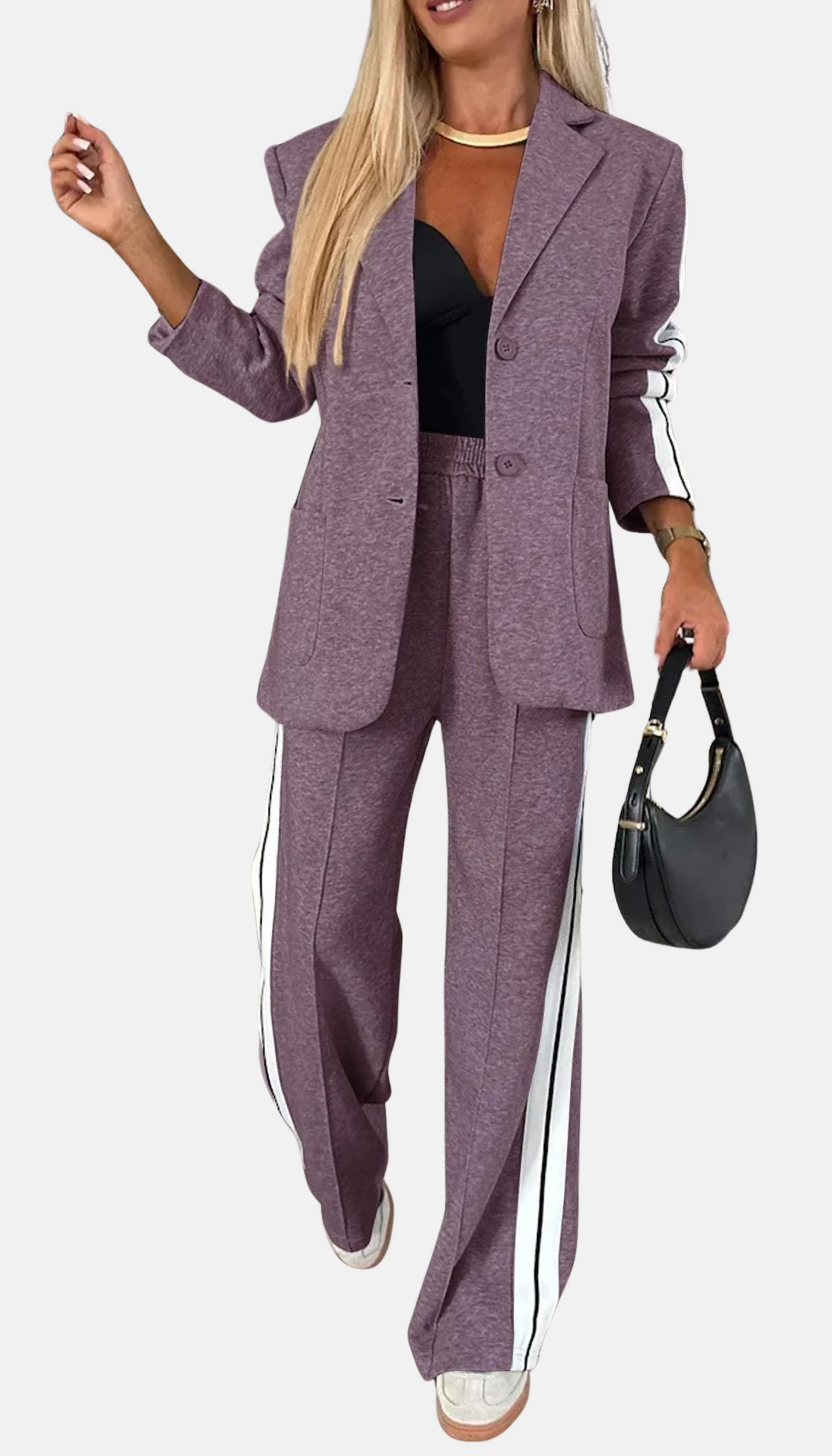 Mistrève | Ensemble élégant femme – blazer chic et pantalon rayé