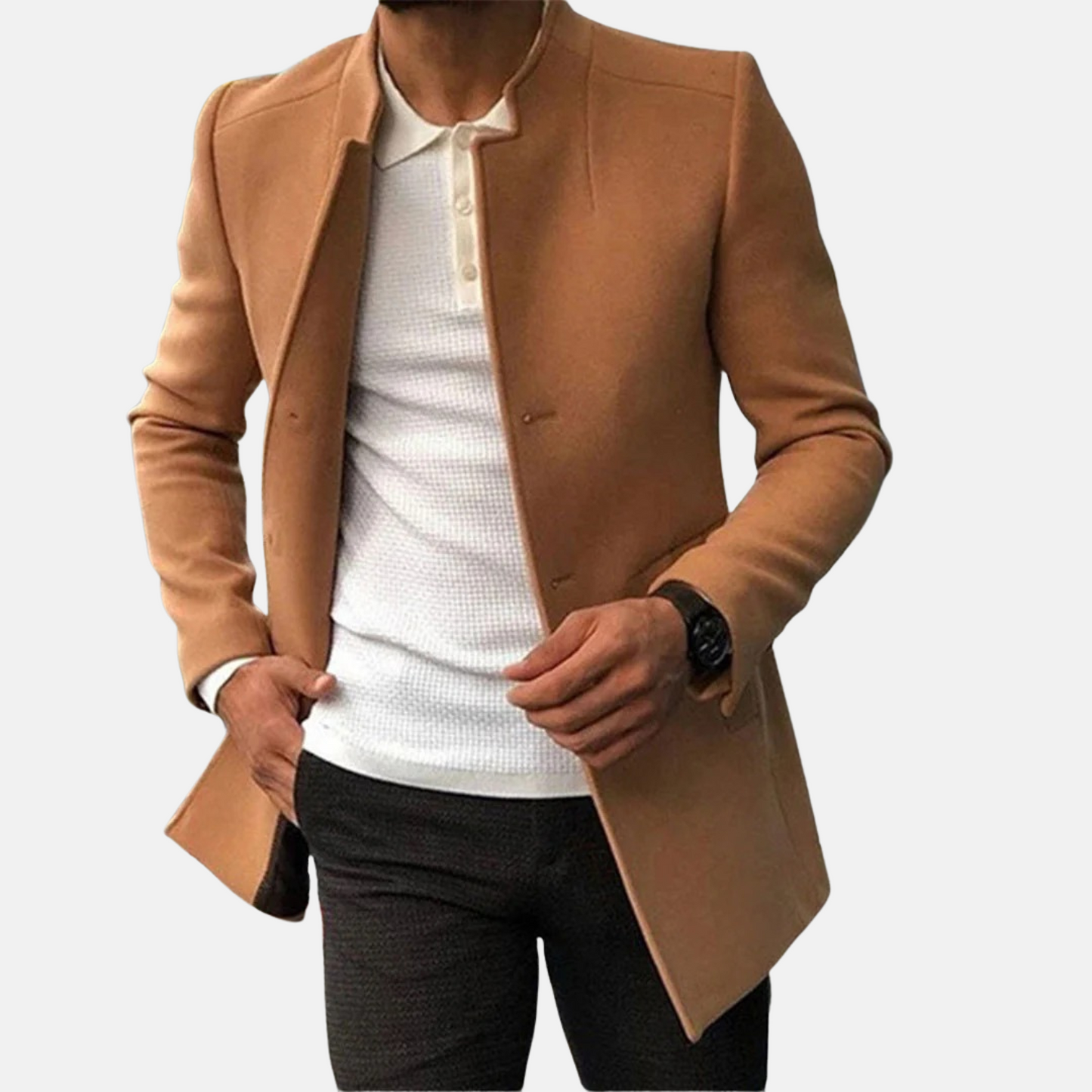 Mistrève | Manteau Long Homme Élégant – Chic Intemporel
