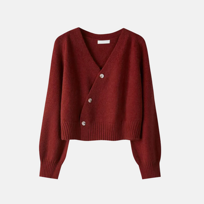 Mistrève | Cardigan en laine mérinos col V – Élégance moderne et confort raffiné