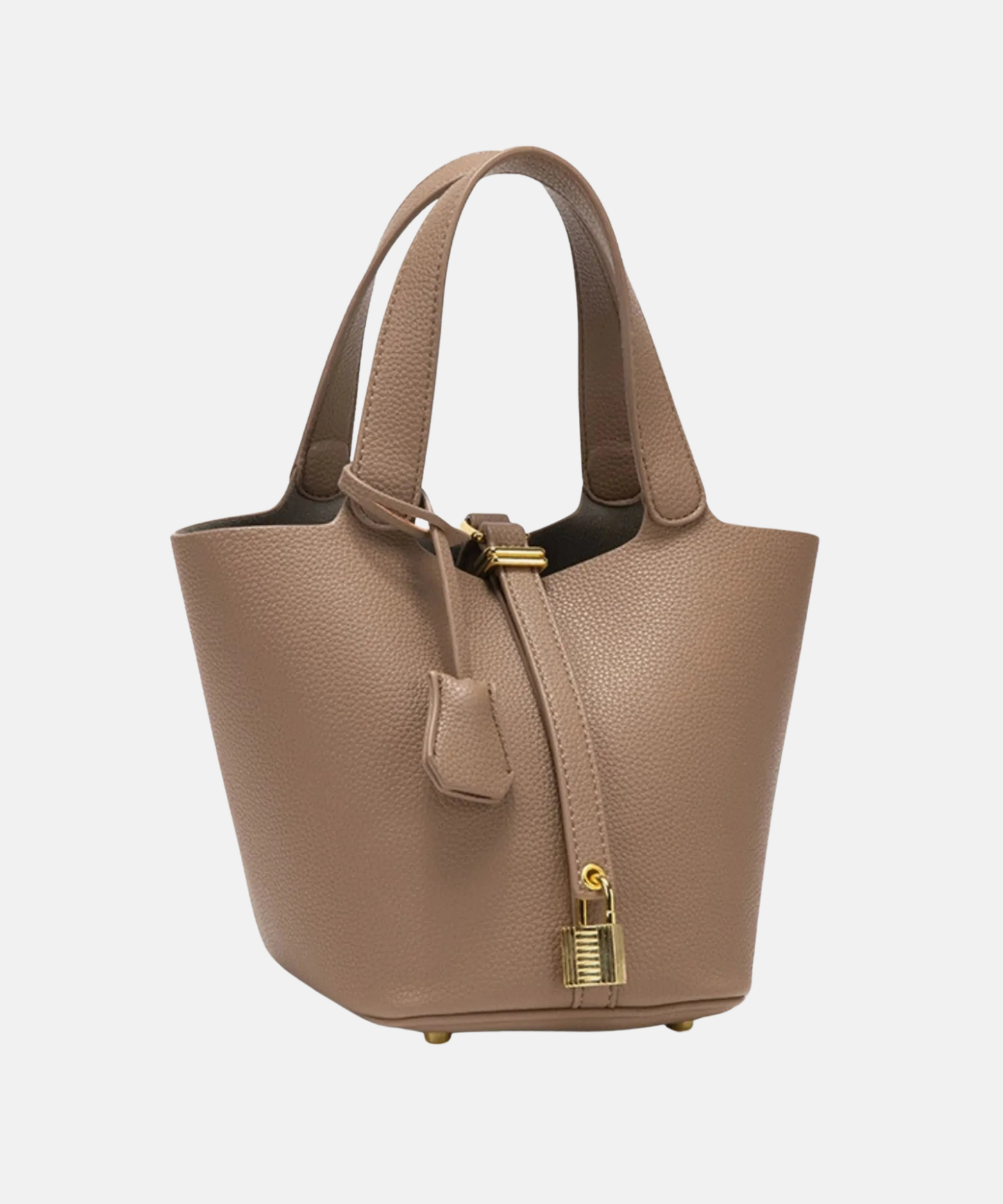 Mistrève | Sac Seau en Cuir Taupe – Élégance  au Quotidien