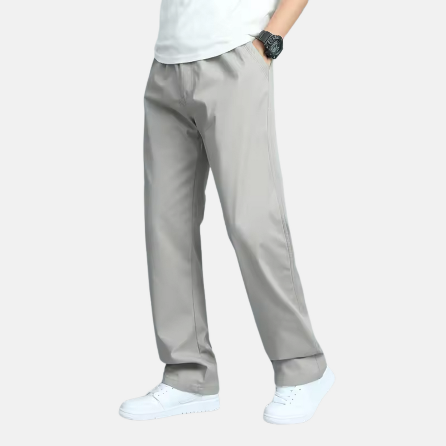 Mistrève | Pantalon Coton Homme Grande Taille – Coupe Droite & Poches Multiples