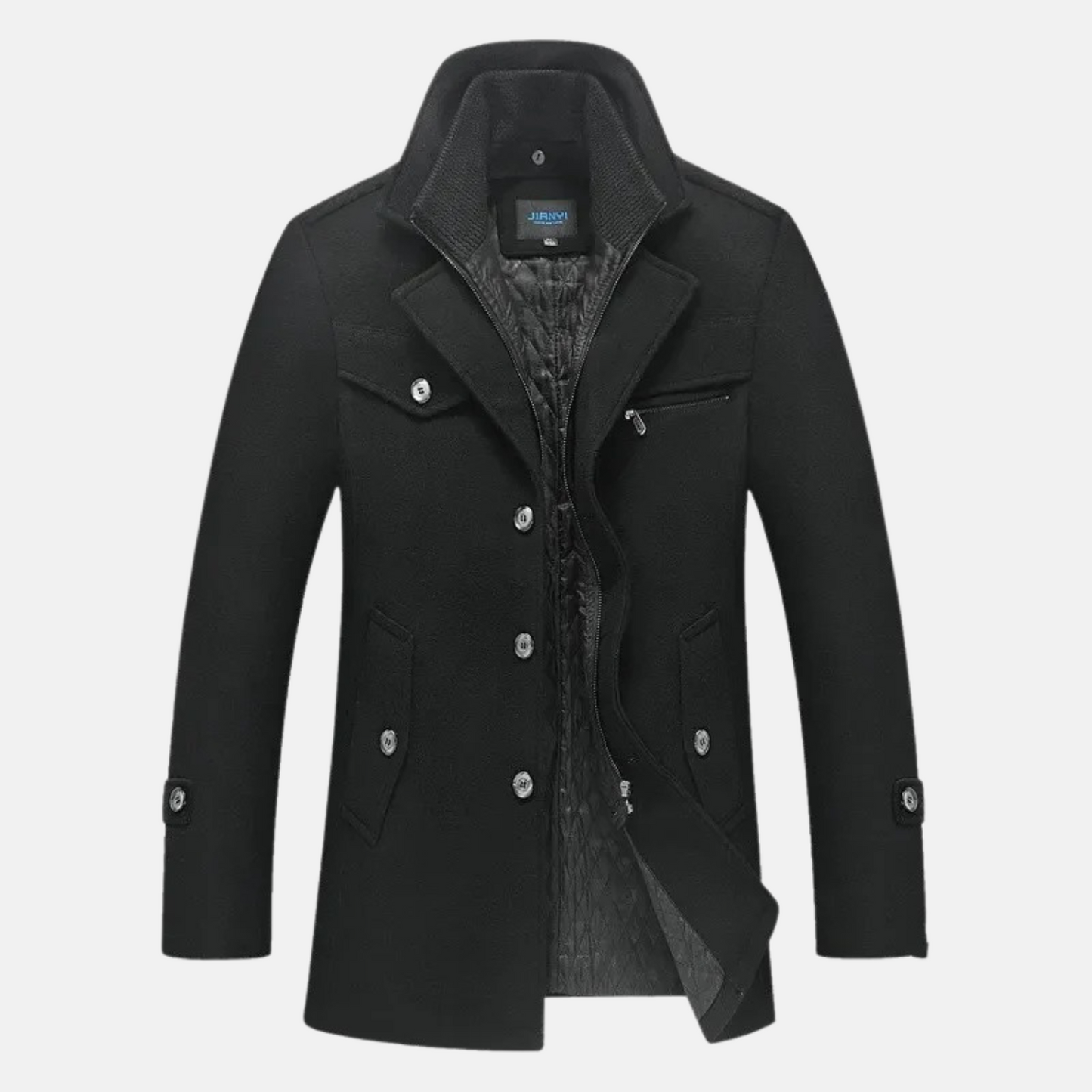 Mistrève | Manteau d'hiver long pour homme avec double fermeture éclair – Élégance au quotidien et confort intemporel