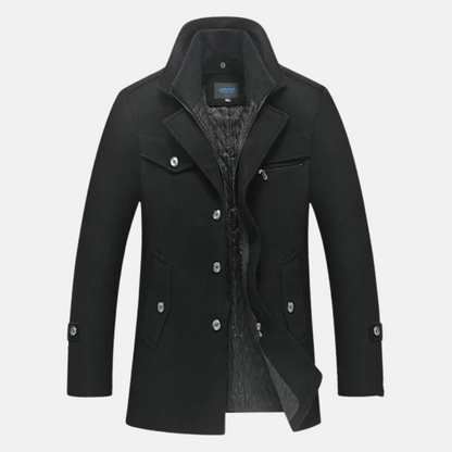 Mistrève | Manteau d'hiver long pour homme avec double fermeture éclair – Élégance au quotidien et confort intemporel