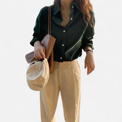 Mistrève | Chemise Femme Classique Chic – Manche Longue Élégante & Intemporelle