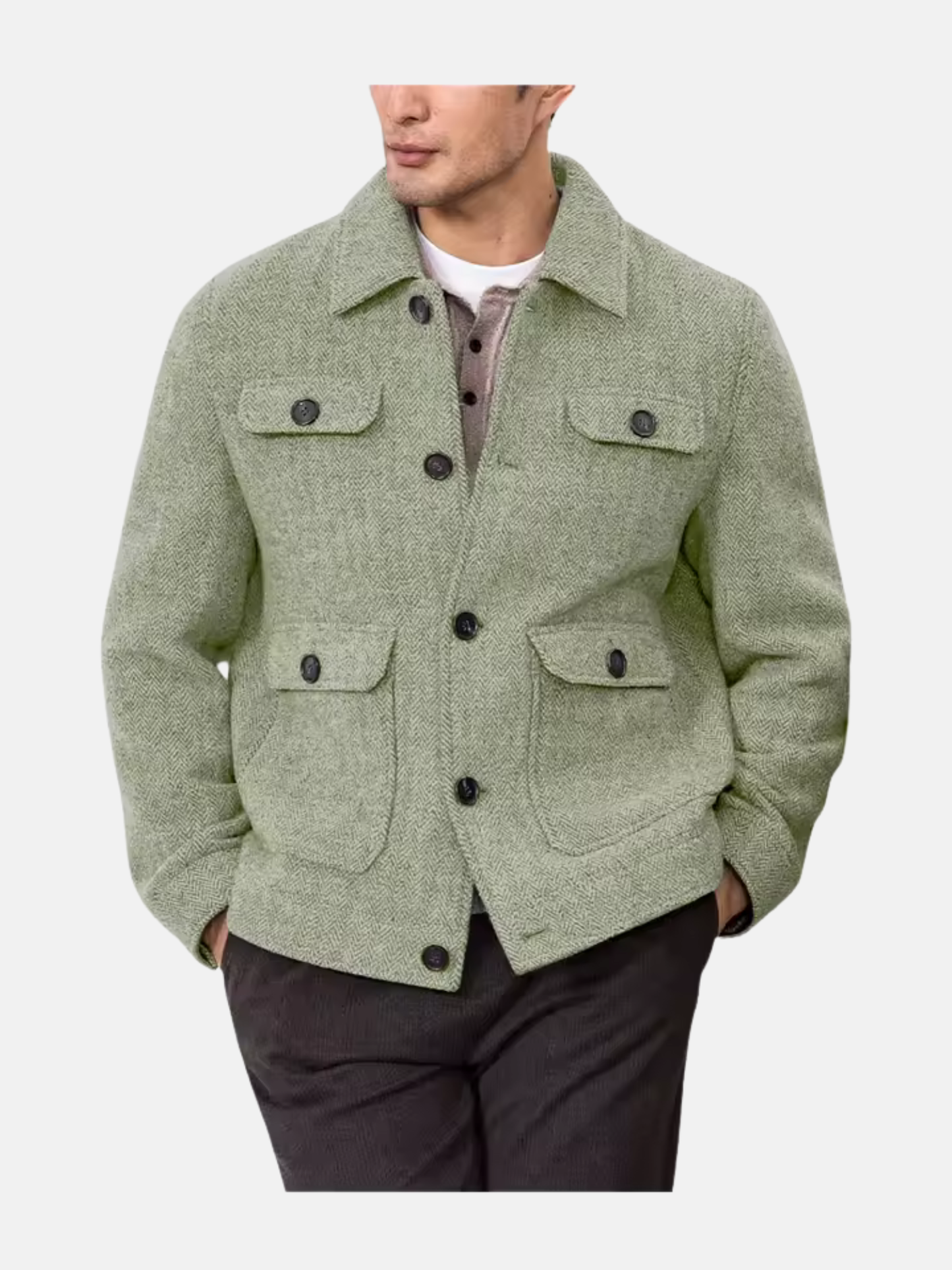 Mistrève | Herren Chevron-Muster Blazer – Klassische Eleganz und lässiger Stil