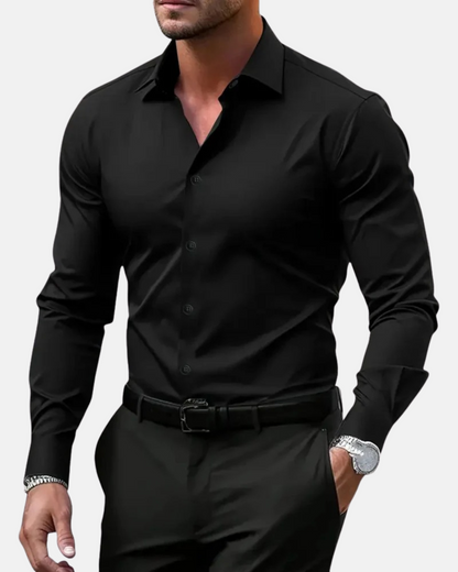 Mistrève | Chemise Homme Slim Fit Manches Longues – Élégance Formelle et Confort Moderne