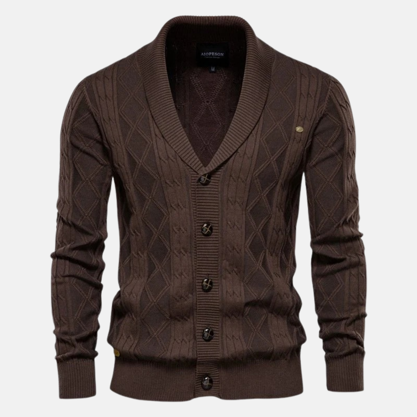 Mistrève | Cardigan Rétro 60’s en Maille Waffle – Style Intemporel et Confort
