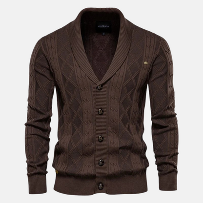 Mistrève | Cardigan Rétro 60’s en Maille Waffle – Style Intemporel et Confort