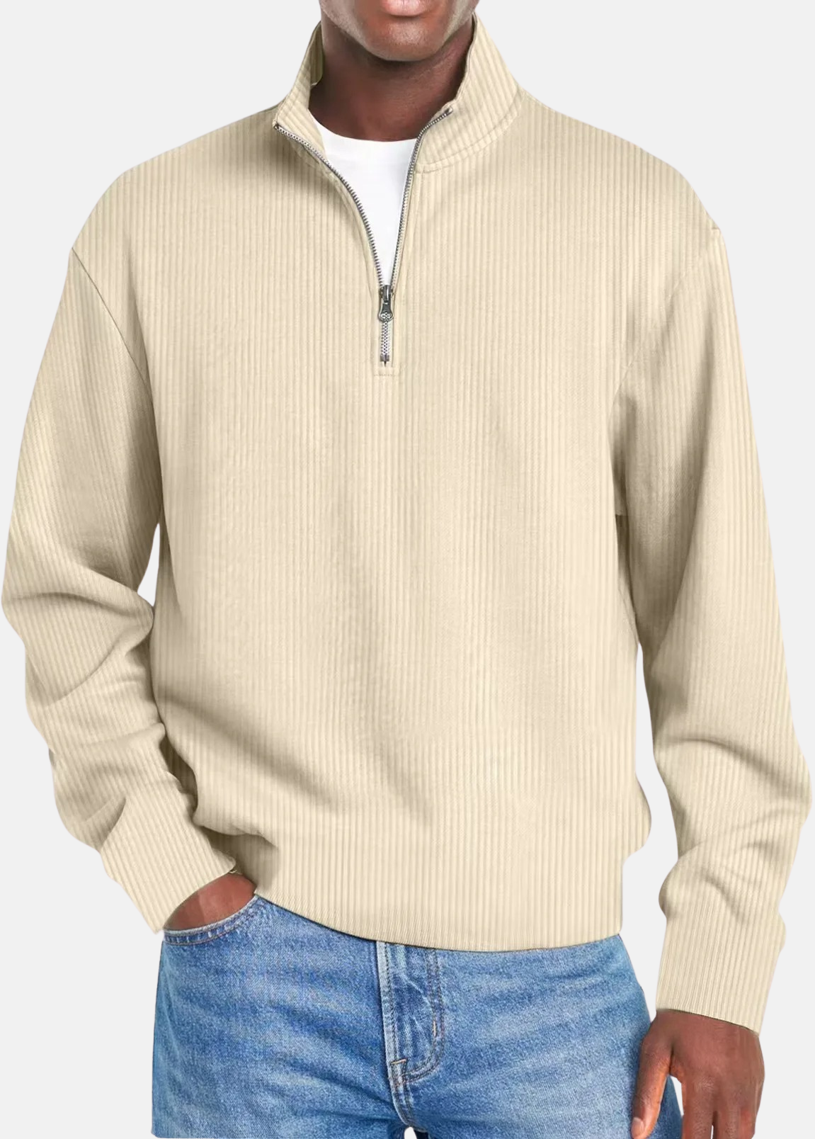 Mistrève | Polo Homme Zippé à Rayures –  Élégance Décontractée
