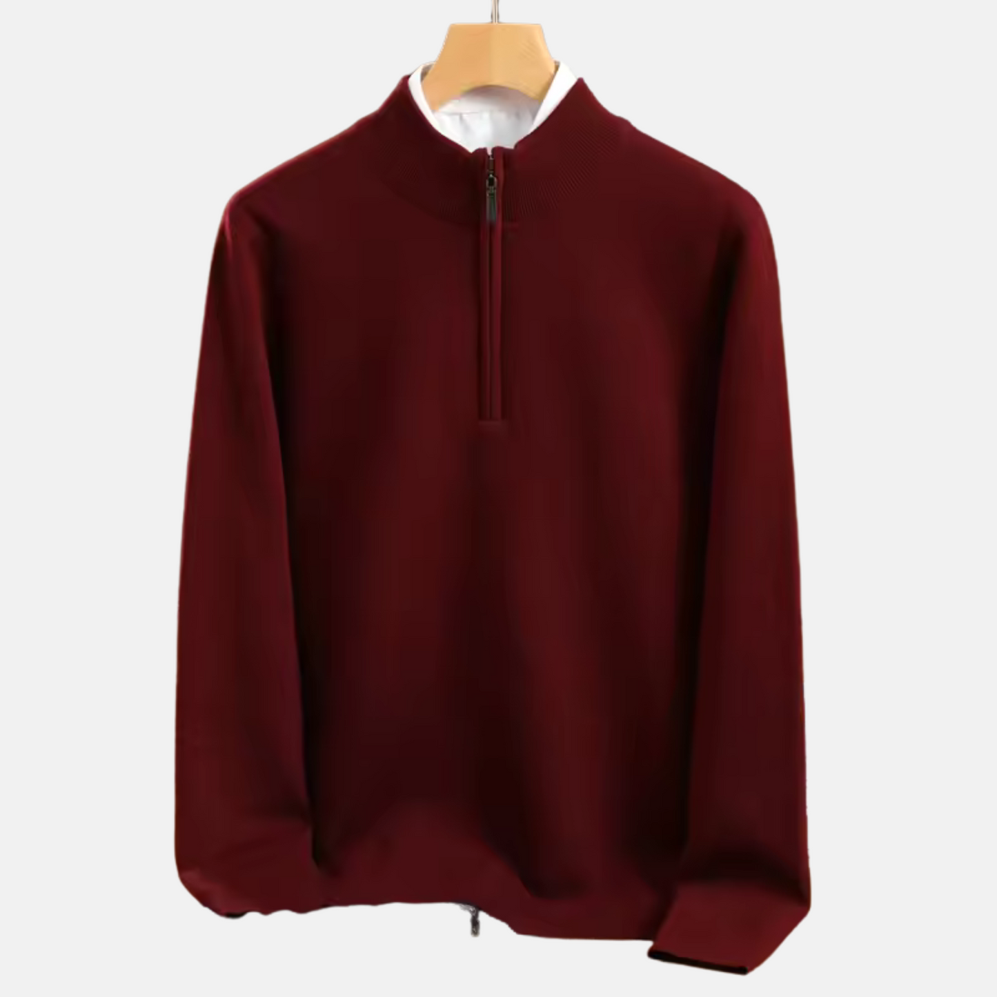 Mistrève | Pull Homme en Laine Mérinos – Demi-Col Zippé & Confort Business Décontracté