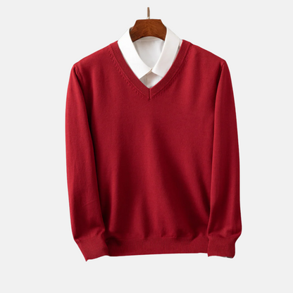 Mistrève | Pull Col V Homme – Douceur Intemporelle et Élégance Moderne