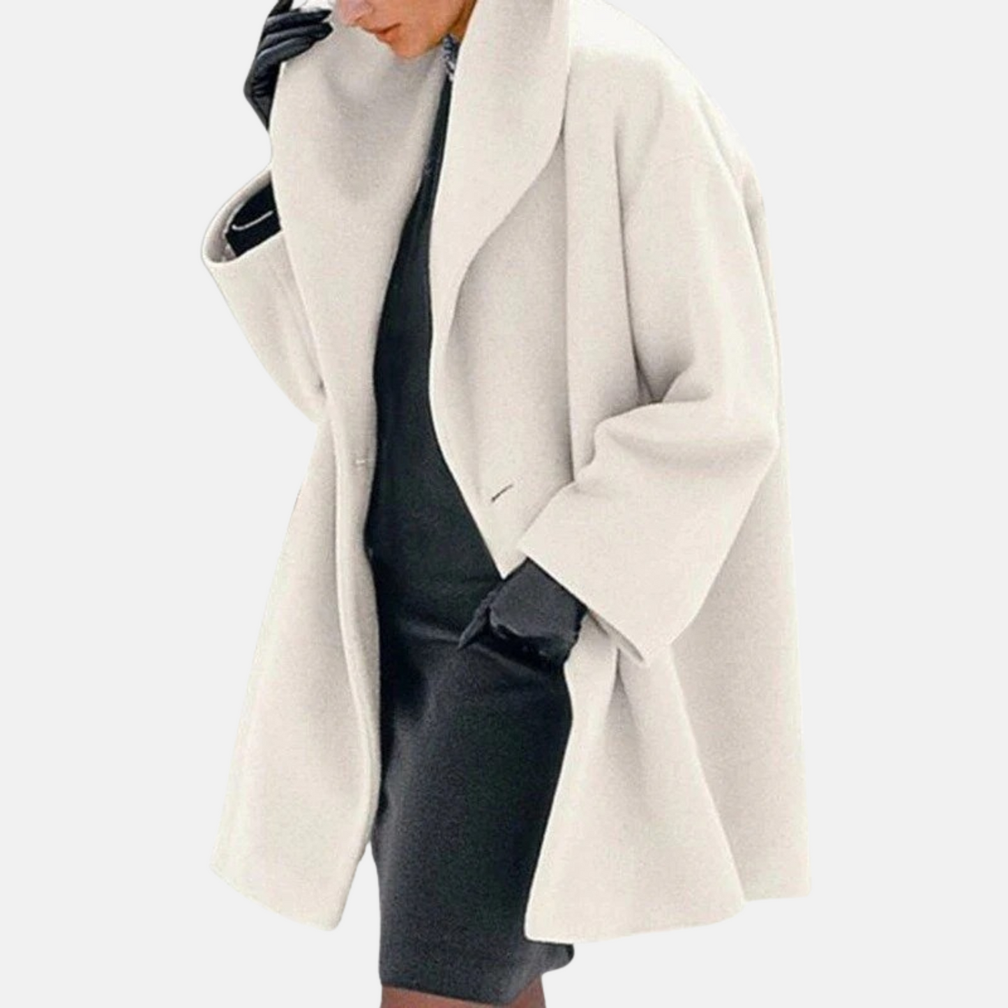 Mistrève | Manteau Femme en Laine à Large Col – Chaleur Hivernale & Élégance Intemporelle