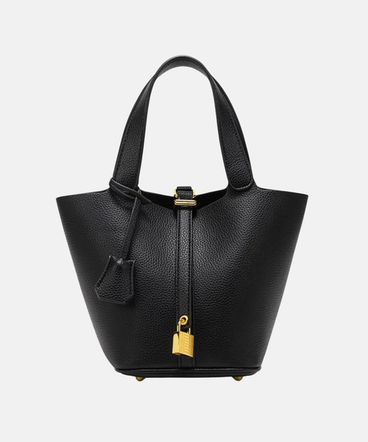Mistrève | Sac Seau en Cuir Taupe – Élégance  au Quotidien