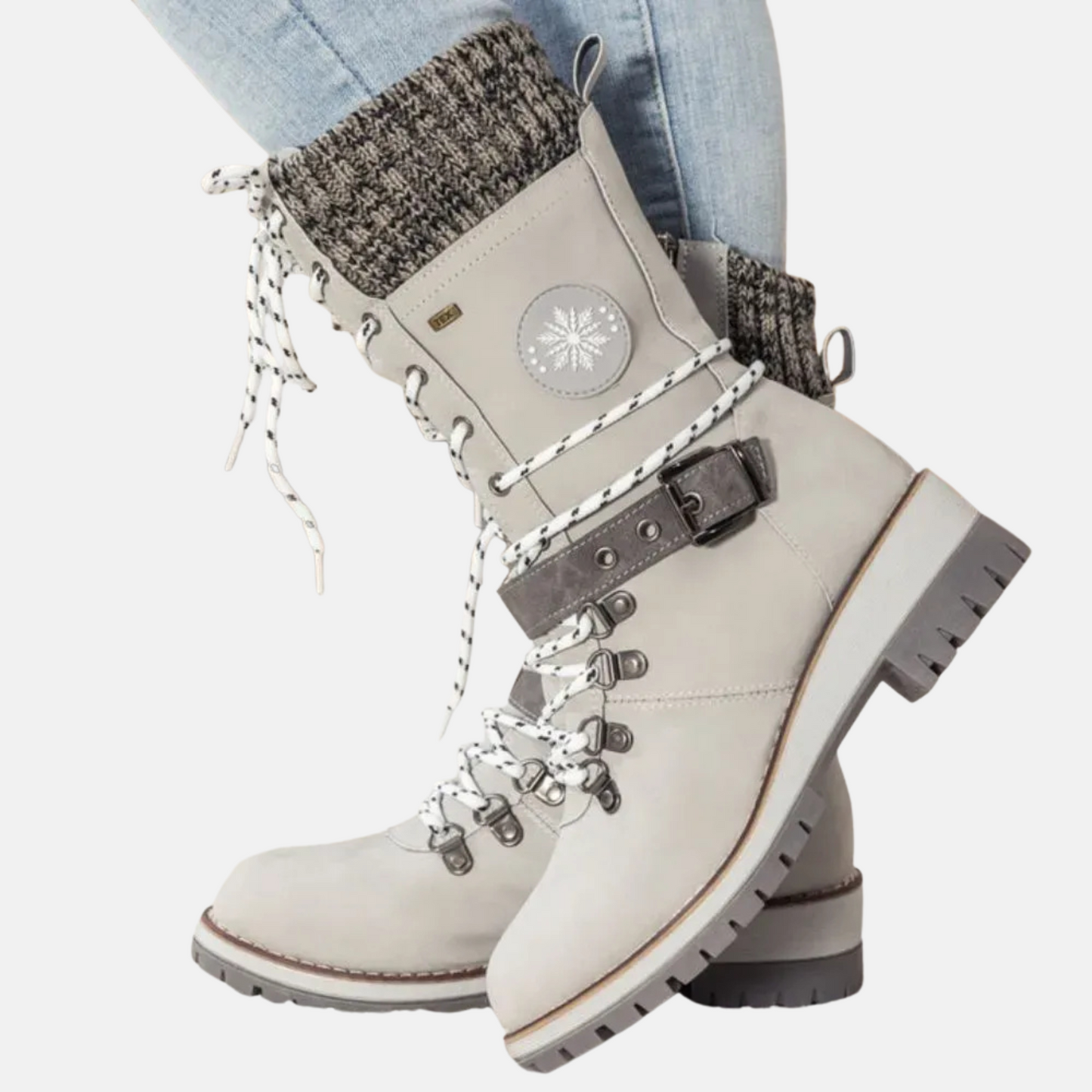 Mistrève | Bottes d’Hiver Femme à Lacets – Semelle Antidérapante