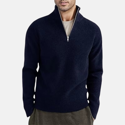 Mistrève | Pull Col Montant Zippé – Élégance Moderne et Confort d’Automne
