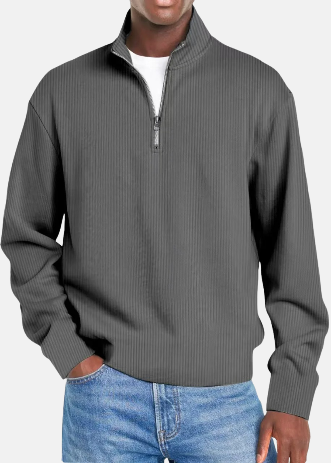 Mistrève | Polo Homme Zippé à Rayures –  Élégance Décontractée
