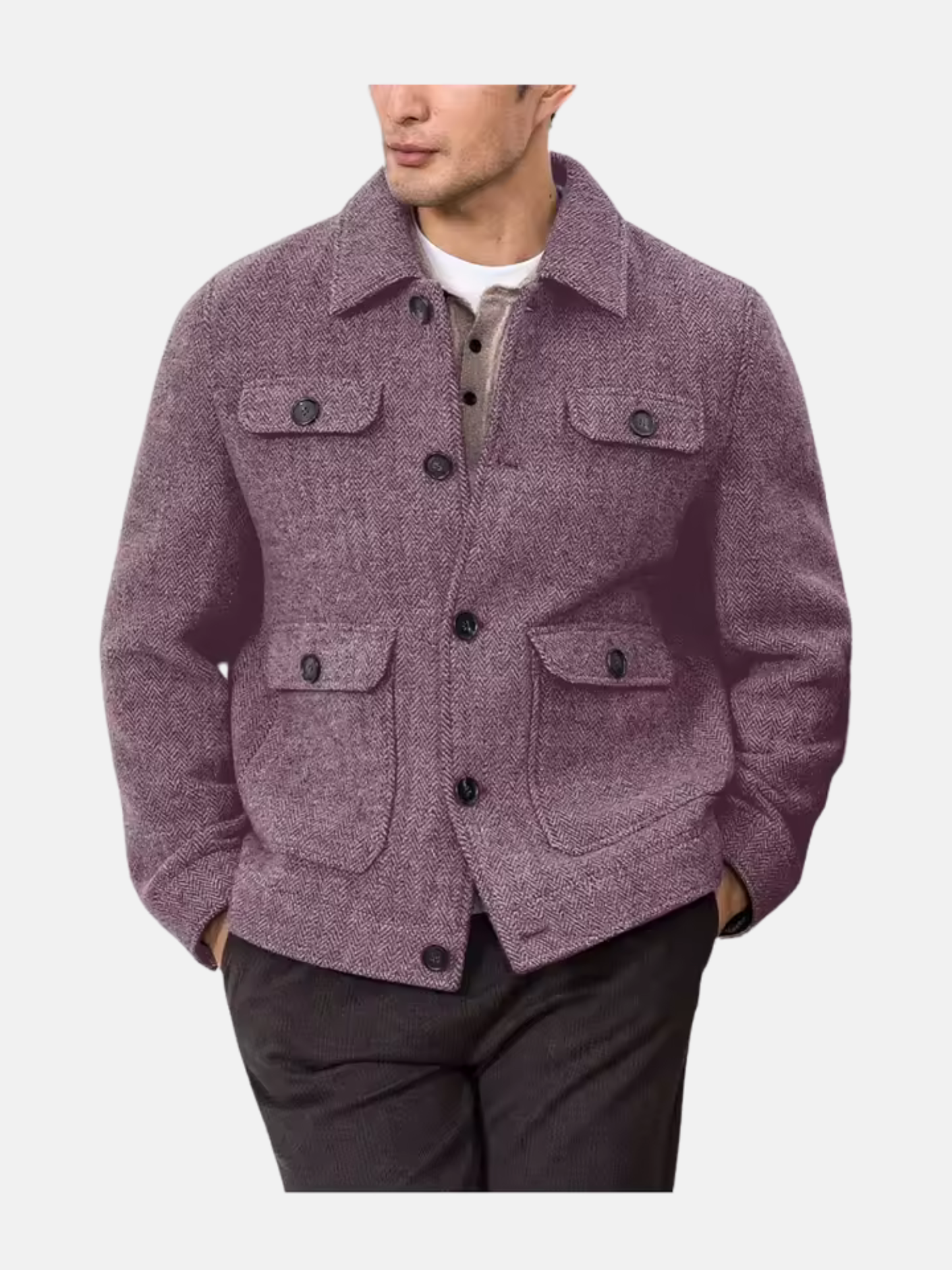 Mistrève | Herren Chevron-Muster Blazer – Klassische Eleganz und lässiger Stil