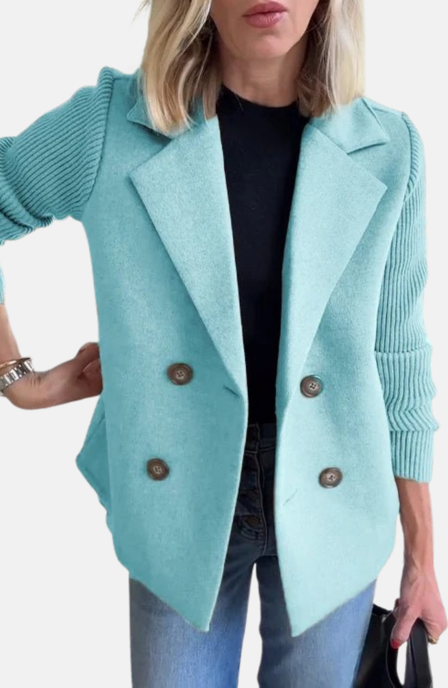 Mistrève | Blazer Élégant à Manches Tricotées