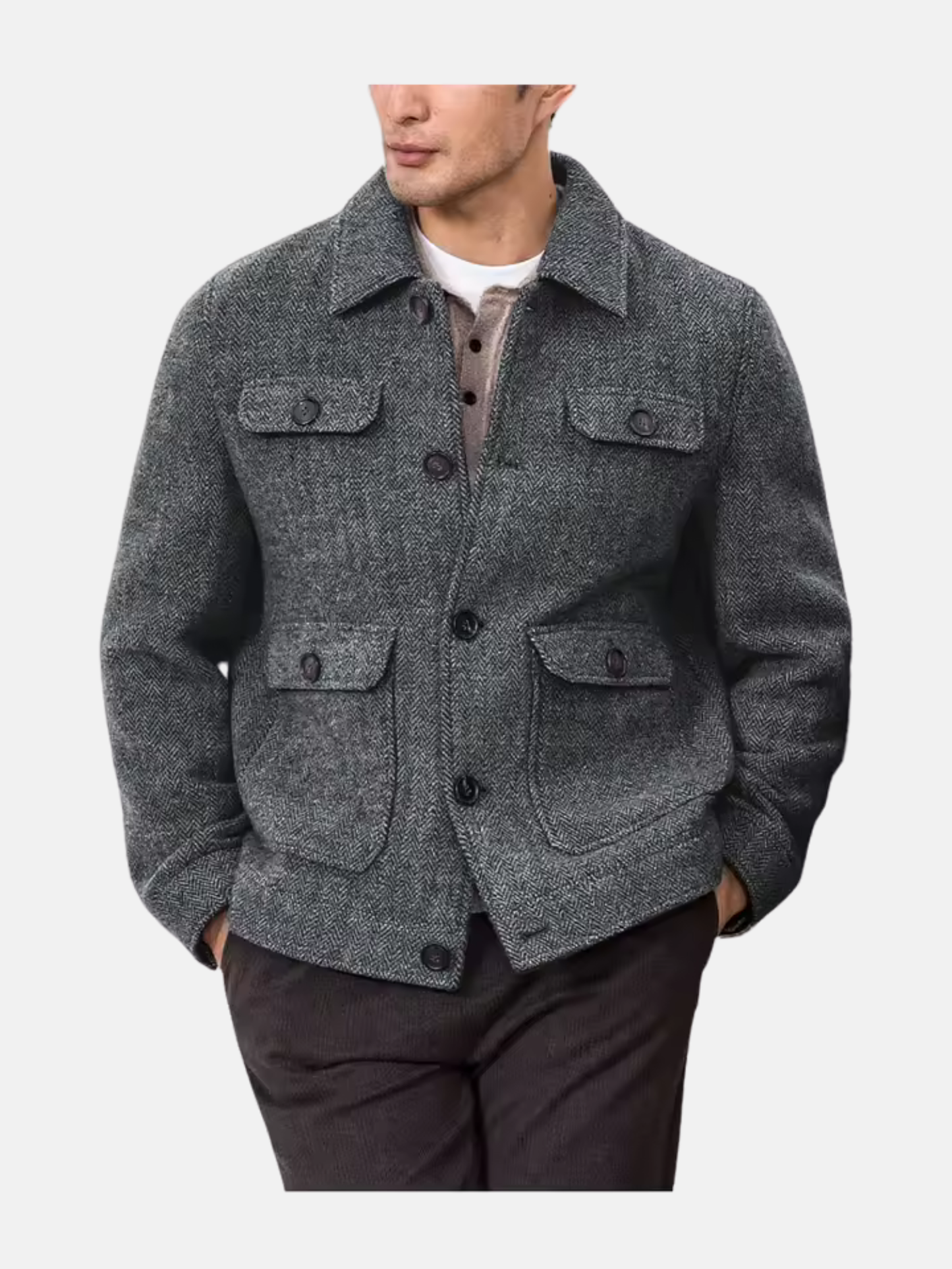 Mistrève | Herren Chevron-Muster Blazer – Klassische Eleganz und lässiger Stil