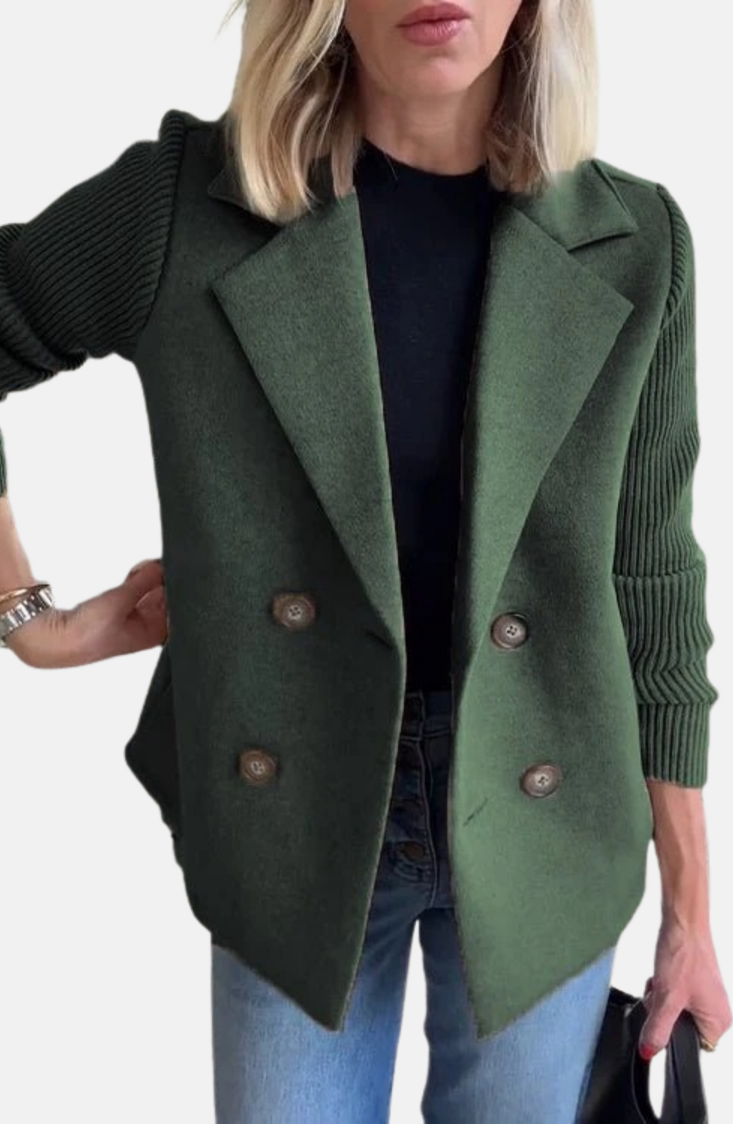 Mistrève | Blazer Élégant à Manches Tricotées