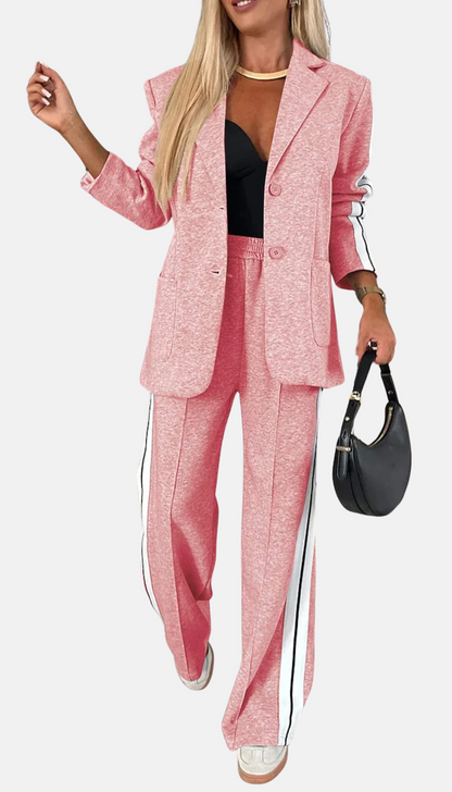 Mistrève | Ensemble élégant femme – blazer chic et pantalon rayé
