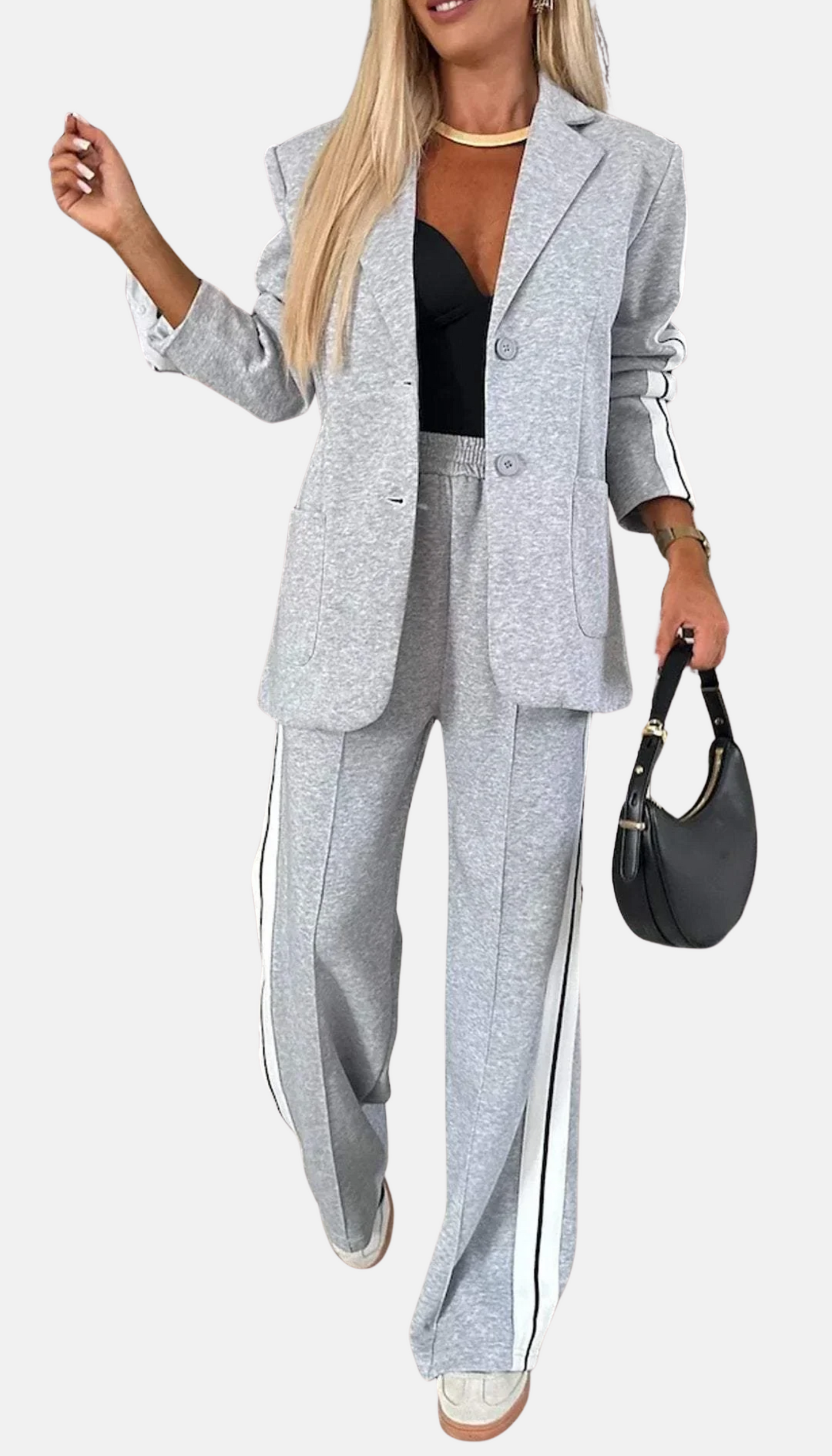 Mistrève | Ensemble élégant femme – blazer chic et pantalon rayé
